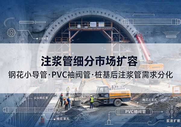 达孜注浆管细分市场扩容，隧道钢花小导管、PVC 袖阀管、桩基后注浆管需求分化